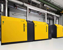 Stanice dmychadel s rotujícími písty pro úpravu odpadních vod Manching