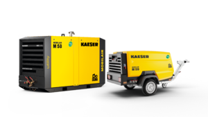 Stavební kompresor s kombinací generátoru