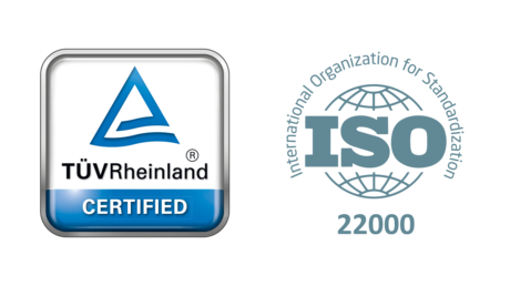 Certifikováno TÜV Rheinland a ISO 22000