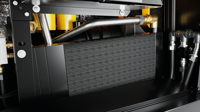 Zabudovaný dochlazovač stlačeného vzduchu v M59.