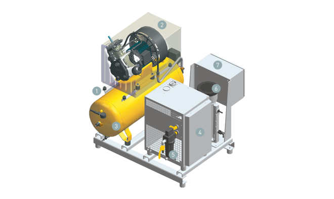 Pístový kompresor s přímým pohonem